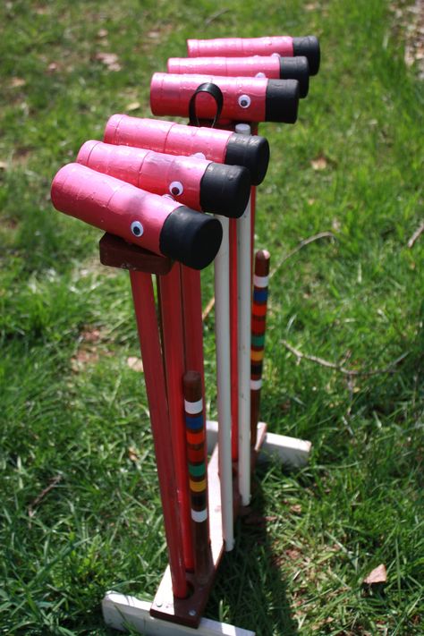 Just ordered a croquet set... I may have to make flamingos out of the mallets. Alice In Wonderland Croquet, Alice In Wonderland Fancy Dress, Croquet Party, Alice In Wonderland Garden, Croquet Set, Motto Party, Alice In Wonderland Tea Party Birthday, Wonderland Birthday, Alice In Wonderland Book