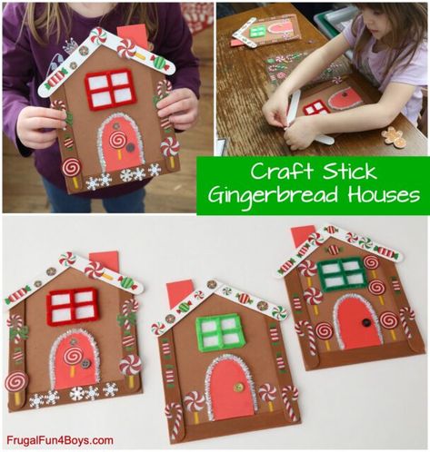 This Gingerbread House is the Most Adorable Christmas Craft for Kids! - Frugal Fun For Boys and Girls Gingerbread House Craft Kindergarten, Paper Gingerbread House Craft, Gingerbread House Activities For Kids, Gingerbread House Art Projects For Kids, Gingerbread House Craft Preschool, Paper Bag Gingerbread House, Gingerbread House Craft, Gingerbread Activities, Hansel Y Gretel