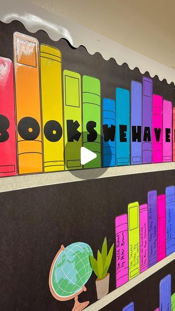 Jenna | 4th & 5th Grade Teacher on Instagram: "Our theme bookshelf!! I love being able to display the books we have read together in class and the books they read independently. Once we finish a book we discuss the theme of the book and have a debate about what is the main theme. Then we write the title and author on that colored book spine and add it to the shelf. This way we are able to see all the books we read AND practice theme all year long!! Do you want this in your classroom?! Get the resource in my TPT store linked in my bio! #teacher #teacherlife #tptteachers #tpt #teachersfollowteachers #theme #teachingtheme #iteach4th #iteach5th" Book Theme Bulletin Board Ideas, Books We Read Bulletin Board, Kangaroo Bulletin Board Ideas, Bulletin Board Bookshelf, Bulletin Board About Reading, Paper Bookshelf Bulletin Board, Bookshelf Classroom Door, Believe In Your Shelf Bulletin Board, Classroom Book Theme