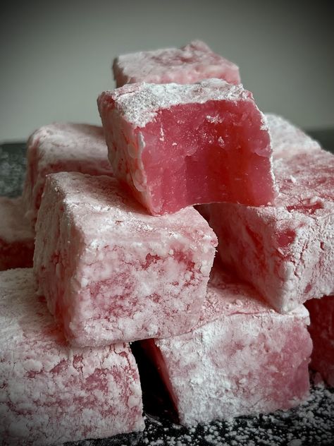 Turkish delight (Sugar Free) by pollypocketsy Keto Turkish Delight, Turkish Delight Recipe, Turkish Candy, Keto Christmas, Gelatin Dessert, Low Carb Baking, Low Fodmap Recipes, Fodmap Recipes, Turkish Delight