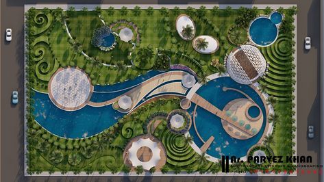 Circle Urban Design, Museum Landscape Design Plan, Landscape Layout Plan, Community Park Design, Circular Landscape, Landscape Villa, Landscape Design Architecture, Landscape Architecture Park, Colorful Flower Beds