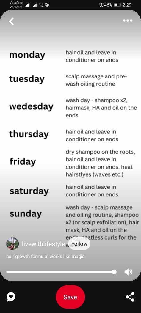 Hair Care Routine Chart, Hair Oil Schedule, Haircare For Hair Growth, Curly Hair Schedule, Weekly Hair Growth Routine, Weekly Haircare Routine Schedule, Hair Oiling Schedule, Hair Care Schedule Weekly, Healthy Hair Growth Routine