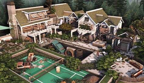 Tray Files: Werewolf Lair | Kate Emerald Werewolf Pack House, Sims 4 Werewolf, Werewolf Pack, Sims 4 Houses Layout, Werewolf Stories, The Sims 4 Lots, Sims 4 Collections, Mansions Luxury, House Inside