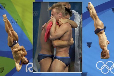 Jack Laugher and Chris Mears winning gold Rio 2016 Jack Laugher, Chris Mears, Rio 2016 Olympics, Rugby Sevens, American City, Tom Daley, Rio Olympics 2016, Rio Olympics, Summer Games