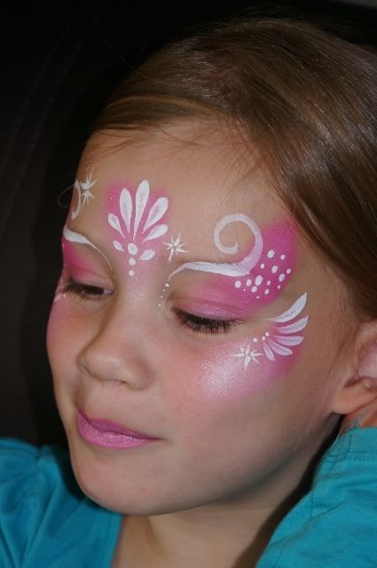 Princess Face Painting, Fairy Face Paint, Fairy Face, Christmas Face Painting, Star Face, Cheek Art, Girl Face Painting, Princess Face, Eye Designs