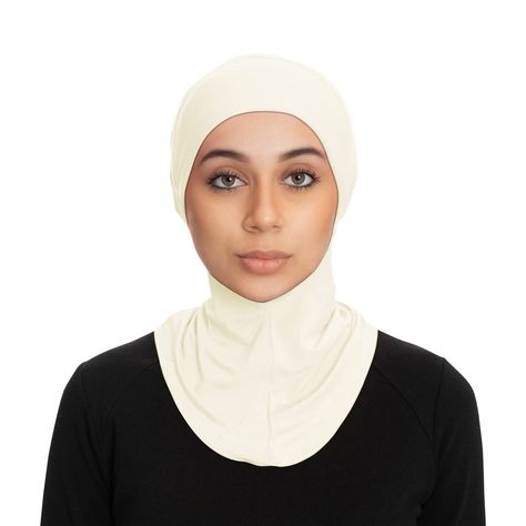 PRICES MAY VARY. 100% Polyester Made in the USA or Imported Pull On closure Hand Wash MATERIAL: 95% Jersey/ 5% Spandex Total Length Laying Flat: 16 Inches This sug fitting under hijab scarf is appropriately named "Ninja" because of its sleek fit. The ninja scarf has become the most popular inner hijab among Muslim women. This hijab underscarf cap is made from a soft stretch cotton jersey material. The underscarfs provides maximum coverage for the head and neck areas. It is great for ladies that Ninja Scarf, Under Scarf, Hijab Cap, Sports Hijab, Female Ninja, Spanish Woman, Hijab Caps, Hijab Scarf, Sheer Chiffon