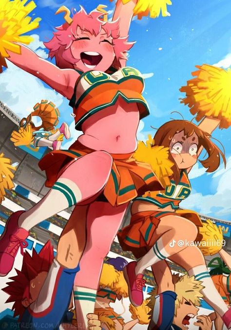 Ashido Mina, Jirou Kyouka, Asui Tsuyu, Bakugou And Uraraka, Tomboy Art, Kids Hero, Good Anime To Watch, Bakugou Katsuki, Boku No Hero Academia Funny