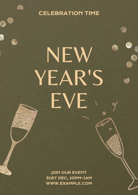 New Years Eve Poster Design, New Year Invitation Card Design, New Years Social Media Post, New Year Social Media Design, New Years Eve Poster, Aqua Group, Eve Poster, New Year Champagne, Christmas Poster Design