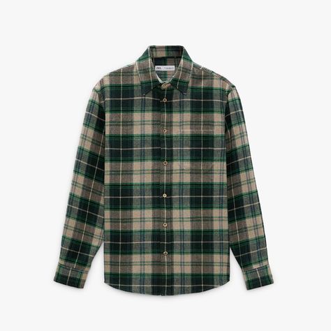 Nwt Men's Zara Green Plaid Flannel Shirt Flannel And Sweatpants Outfit Men, Flannel And Sweatpants Outfit, Flannel Men Outfit, Green Shirt Men, White Oxford Shirt, Boys Plaid Shirt, Business Dress Shirts, Green Plaid Shirt, Grey Shirt Dress