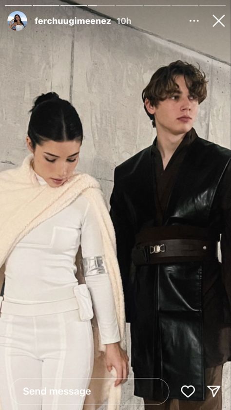 Padre And Anakin Costume, Khaleesi And Khal Costume, Couples Costumes Padme And Anakin, Halloween Costumes Aesthetic Couple, Couples Halloween Costume Star Wars, Famous Duos Costumes Couples, Padma And Anakin Costume, Halloween Costumes Couples Marvel, Anakin Skywalker And Padme Costume