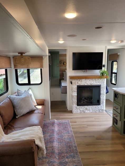 easy RV renovations Small Travel Trailer, Rv Living Room, Rv Interior Remodel, Camper Interior Design, Tiny House Camper, Small Travel Trailers, Compact Appliances, Composting Toilets, Camper Trailer Remodel