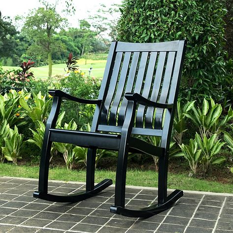 Member's Mark Painted Porch Rocker (Various Colors) - Sam's Club Black Rockers On Front Porch, Front Porch Rocking Chair Aesthetic, Front Porch Seating Ideas Farmhouse, Black Front Porch Furniture, Front Porch Rocking Chair Ideas, Black Front Porch Ideas, Small Front Porch Furniture Ideas, Porch Chairs Ideas, Black Rocking Chairs On Front Porch