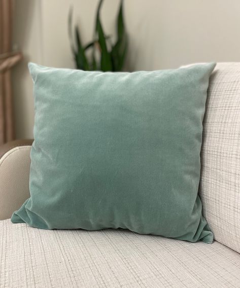 Green Velvet Pillow, Cozy Throw Pillows, French Bedroom, Euro Pillow, Velvet Pillow, Velvet Pillow Covers, Cotton Pillow Cases, Velvet Pillows, Cotton Pillow