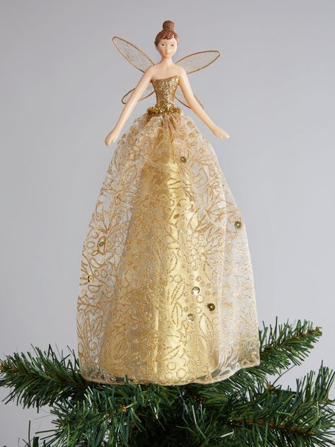 Fairy Christmas Tree, Glitter Fairy, Fairy Christmas, Gisela Graham, Christmas Tree Topper, One Colour, Christmas Fairy, Tree Topper, Fashion Furniture