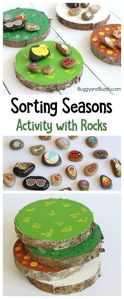 Maluchy Montessori, Seasons Activities, Story Stones, Outdoor Classroom, Sorting Activities, Outdoor Learning, Creative Learning, Montessori Activities, Nature Crafts