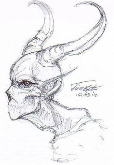 Profile Sketch, Creepy Sketches, Wings Sketch, Monster Sketch, Scary Drawings, Monster Drawing, Dark Art Drawings, Sketch Inspiration, Pencil Art Drawings