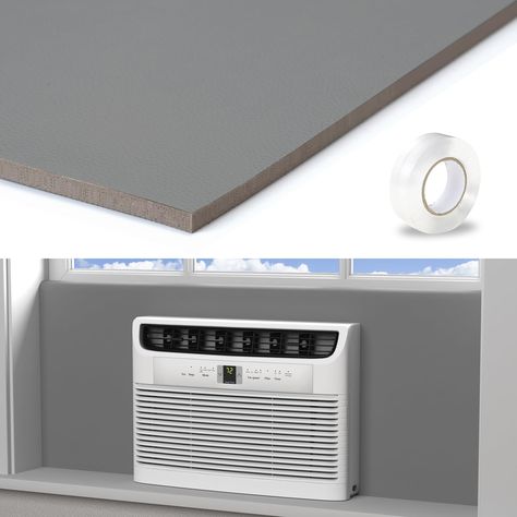 Window Unit Cover Ideas Inside, Window Ac Cover, Window Fan, Panels Design, Burglar Bars, Ac Cover, Window Ac Unit, Window Ac, Air Conditioner Units