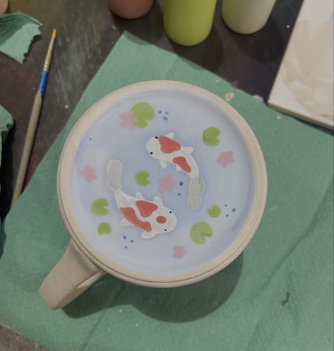 Bowl Painted Pottery, Diy Pottery Mug Painting, Cute Bowl Painted, Pottery Painting Mugs Inspiration, Color Me Mine Jewelry Dish, Ceramic Paint Designs, Diy Bowl Painting, Ramen Bowl Pottery Painting, Color Me Mine Inspo Bowl