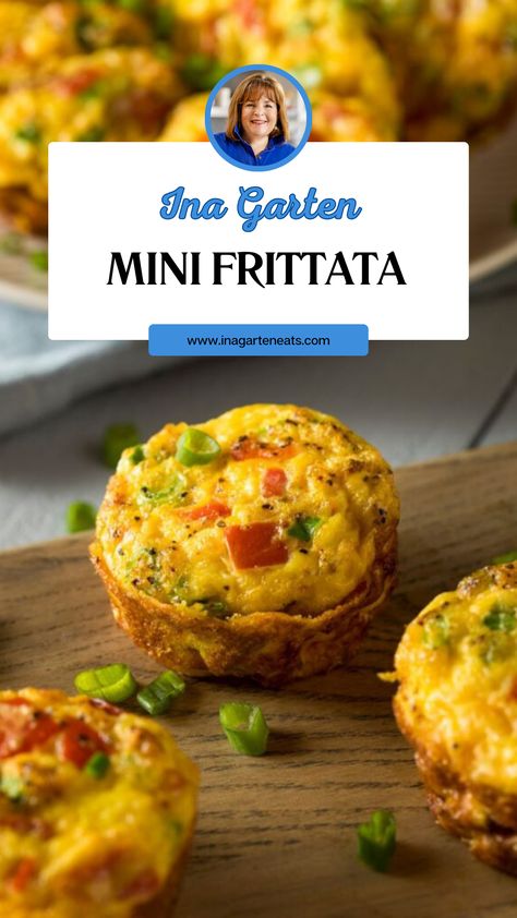 Ina Garten Mini Frittata Individual Frittata Recipes, Ina Garten Breakfast Recipes, Frittatas Recipe, Fritata Recipe, Frittata Recipes Breakfast, Sausage Frittata, Easy Frittata Recipe, Mini Frittatas, Mini Quiche Recipes