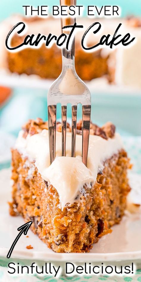 Carrot Cake Recipe One Layer, One Layer Carrot Cake, Single Layer Carrot Cake, Single Layer Carrot Cake Recipe, Family Deserts, Layer Carrot Cake, Single Layer Cake, Classic Carrot Cake Recipe, Easter Meals