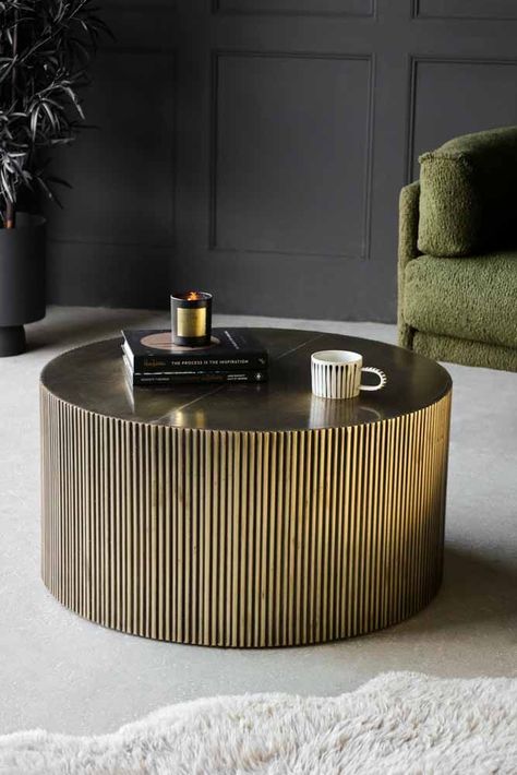 Antique Brass Round Coffee Table Brass Round Coffee Table, Rockett St George, Gold Coffee Table, Brass Coffee Table, Metal Coffee Table, St George, Modern Coffee Tables, Round Coffee Table, Contemporary Living