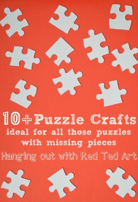 Over 10 puzzle craft ideas - Pinned by @PediaStaff – Please Visit  ht.ly/63sNt for all our pediatric therapy pins Puzzle Piece Art, Puzzle Piece Crafts, Puzzle Ideas, Puzzle Party, Puzzle Crafts, Cheap Crafts, Puzzle Art, Lesson Ideas, Recycled Crafts