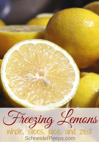 Freezing lemons is the easiet way to preserve lemons for the year. Learn how to freeze lemons whole, slices, juice, and zest and how to use frozen lemons. Preserve Lemons, Fresh Lemon Recipes, Freeze Lemons, Frozen Lemons, Freezing Food Guide, Freezing Lemons, Meyer Lemon Recipes, Freezing Fruit, Freezing Vegetables