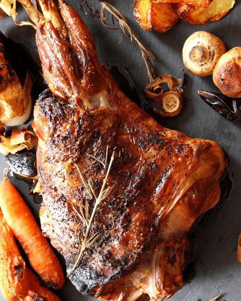 Leg Of Lamb Recipe, Clean Eating With Kids, Cranberry Orange Shortbread Cookies, Lamb Leg Recipes, Crispy Roast Potatoes, Lamb Recipe, Leg Of Lamb, Mint Sauce, Lamb Roast