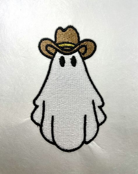 Cowgirl Ghost Machine Embroidery Designs | Cowboy Ghost Embroidery Files | Cute Funny Halloween Embroidery Patterns | Spooky Embroidery | Embroidery for Sweatshirt Brother Embroidery Machine Pe800 | Custom Cute Embroidery Designs | Trendy | Embroidery Etsy Shop | Cute Designs | Retro Design | Custom digital Design | Personalized Gift Cowboy Embroidery Patterns, Hand Embroidery Designs Sweatshirt, Cowboy Embroidery Designs, Embroidery Halloween Designs, Cute Ghost Embroidery, Funny Embroidery Designs, Machine Embroidery Sweatshirt Ideas, Men Embroidery Designs, Ghost With Cowboy Hat Tattoo