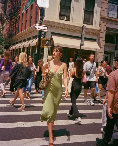 Slip Dress Aesthetic, Rouje Clothing, 90s Street Style, Rouje Paris, 90s Slip Dress, Slip Dress Outfit, Summer Slip Dress, Parisienne Style, Nyc Dresses