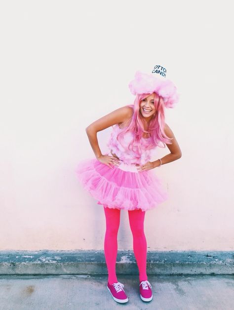 Easy DIY Halloween Costume Ideas with tutus Cotton Candy Costume Diy, Halloween Cotton Candy, Diy Ninja Turtle Costume, Cotton Candy Costume, Karneval Diy, Candy Costume, Cookie Monster Costume, Cupcake Costume, Diy Tutus