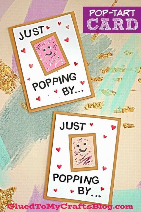 #gluedtomycrafts Celebrate friendships with our super fun Paper Pop-Tart Card craft idea! Click the link for the full how-to and some clever sayings to include with your handmade card! Pop Tart Valentine, Clever Sayings, Pop Tart, Paper Pop, Kid Craft, Clever Quotes, Glue Crafts, Easy Crafts For Kids, Paper Goods