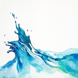 Water Drop Watercolor, Water Splash Painting, Giraffe Artwork, Landscape References, Background Water, Water Tattoo, Tattoo Reference, Artwork Inspiration, Water Splash