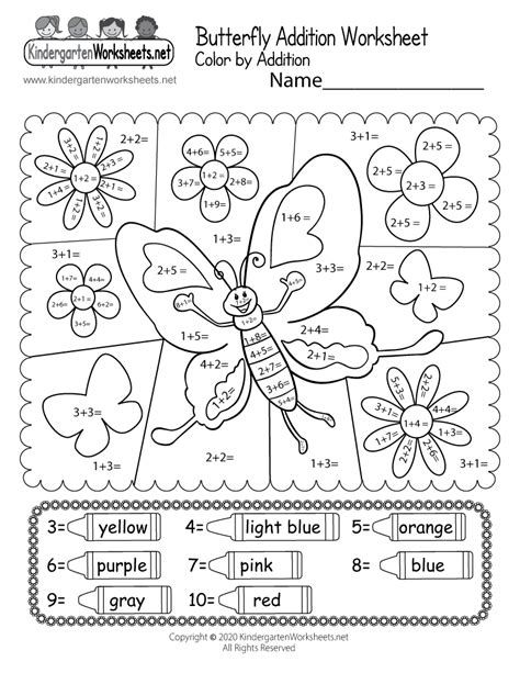 Color Addition Worksheets, Color By Addition Worksheets, Adding Kindergarten, Number Kindergarten, Christmas Worksheets Kindergarten, Addition Coloring Worksheet, Adding Worksheets, Coloring Worksheets For Kindergarten, Kindergarten Addition