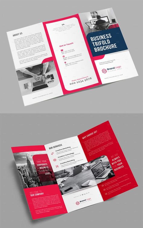 Business Tri-fold Brochure Template AI, EPS 3 Fold Flyer Design, Modern Trifold Brochure Design, Threefold Brochure Design, 3 Fold Brochure Design, Leaflet Design Ideas, Tri Fold Brochure Design, Event Brochure, Brochure Design Layouts, Graphic Design Portfolio Examples