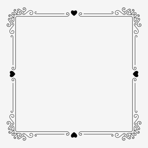 Edit Photo Frame, Simple Photo Frame, Romantic Frame, Frame Love, Border Decoration, Molduras Vintage, Love Vector, Digital Photo Album, Line Border