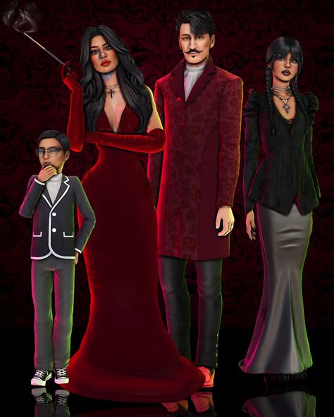 Hi everyone Here is my first version of Townie Makeover series Goth family in my sims style They have 1 Outfit CC folder included!! How to install: 1. Download custom content folder on my Patreon 2. Put "Mods" in your "Mods" folder 2. Put "Tray files" in your "Tray" folder 3. Enjoy it ♥ Hope you enjoy <3 All credits to CC creators! Sims Cc Creators, Sims 4 Goth Family Cc, Sims 4 Townie Makeover Cc, Sims 4 Vlad Makeover, Maxis Match Goth Cc, Sims 4 Goth Family Makeover, Sims 4 Creators, Sims 4 Makeover Townies, Ts4 Townie Makeover