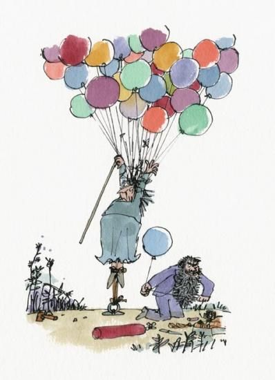 Mrs Twit being stretched from The Twits, by Roald Dahl | Quentin Blake Roald Dalh, Roald Dahl The Twits, Quentin Blake Illustrations, Roald Dahl Books, Chris Riddell, The Twits, Quentin Blake, Roald Dahl, Children's Book Illustration