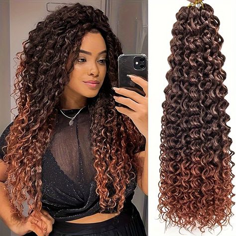 Temu kedvező áron jó termékek, új ügyfeleknek az első rendelés ingyenes szállítással Crochet Wavy Hair, Curl Extensions, Crochet Curly Hair, Crochet Braids Hairstyles Curls, Crochet Extensions, Best Crochet Hair, Latest Braid Styles, Wavy Hair With Braid, Curly Crochet Hair