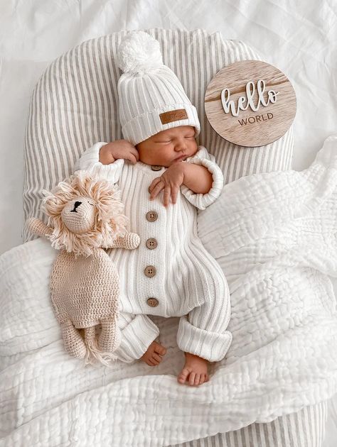 Ribbed Romper, Newborn Announcement, Milestone Pictures, Going Home Outfit, Take Home Outfit, Newborn Romper, Knitted Romper, Pregnancy Gifts, Gift Newborn