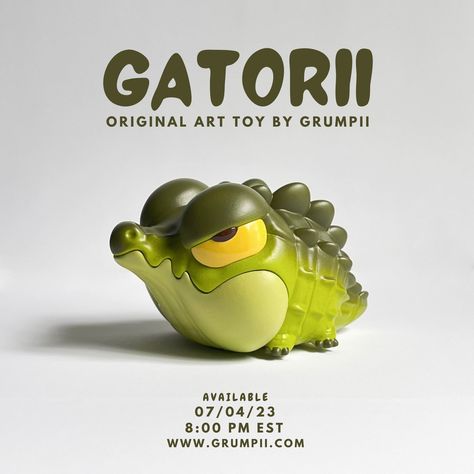 Grumpii | Hello everyone! Gatorii will be available on July 4th, at 8:00 PM EST on www.grumpii.com. The link is in the bio quantity: 20… | Instagram Art Toys Design Ideas, Toys Drawing, Dinosaur Dragon, Art Toys Design, Vinyl Art Toys, Alligator Crocodile, Welcome To My House, Toy Art, Clay Art Projects