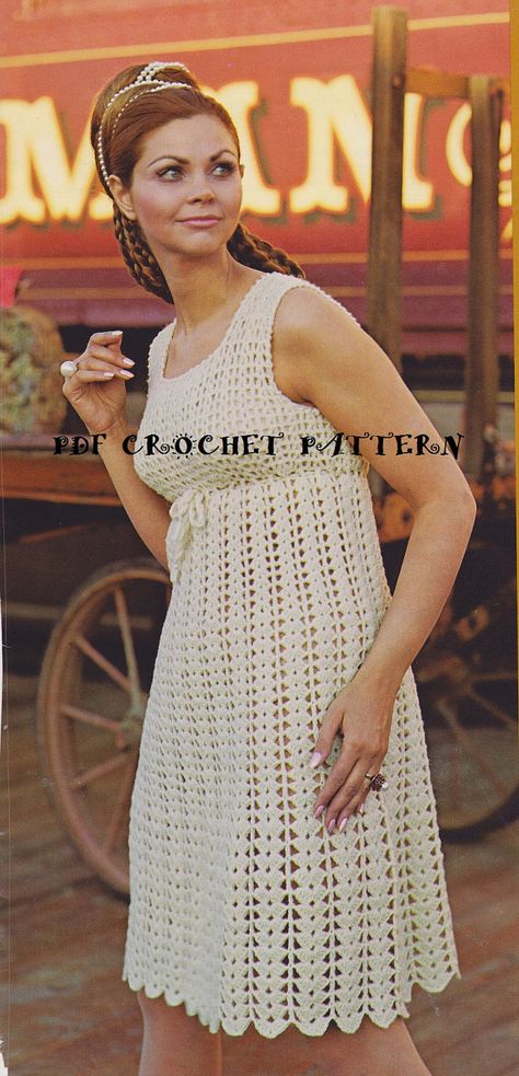 Vintage Crochet Dresses, Crochet Bodycon Dresses, Crochet Summer Dresses, Crocheted Dress, Crochet Vintage, Crochet Dresses, Sleeveless Short Dress, Dress Simple, Crochet Dress Pattern