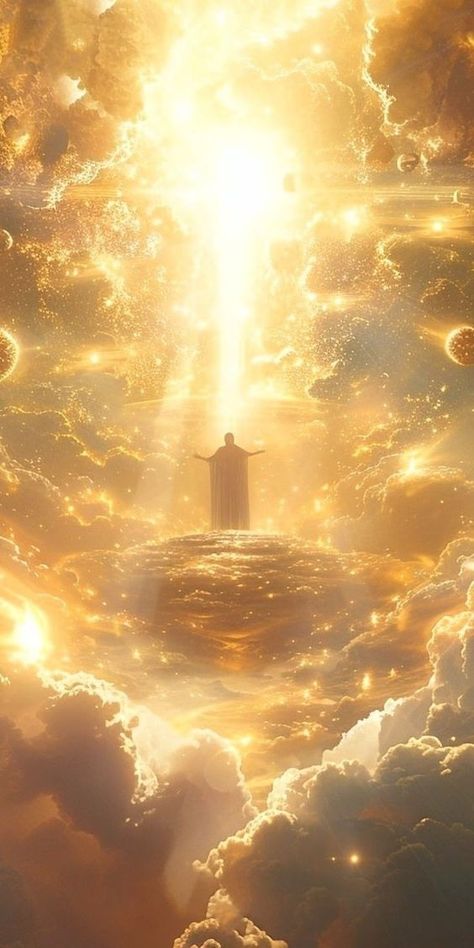 Legions Of Angels, Heavenly Light Aesthetic, Being Of Light Fantasy Art, Heaven Art Aesthetic, Golden Powers, Light Fantasy Art, Heaven Architecture, God Aesthetic Pictures, Godly Aesthetic