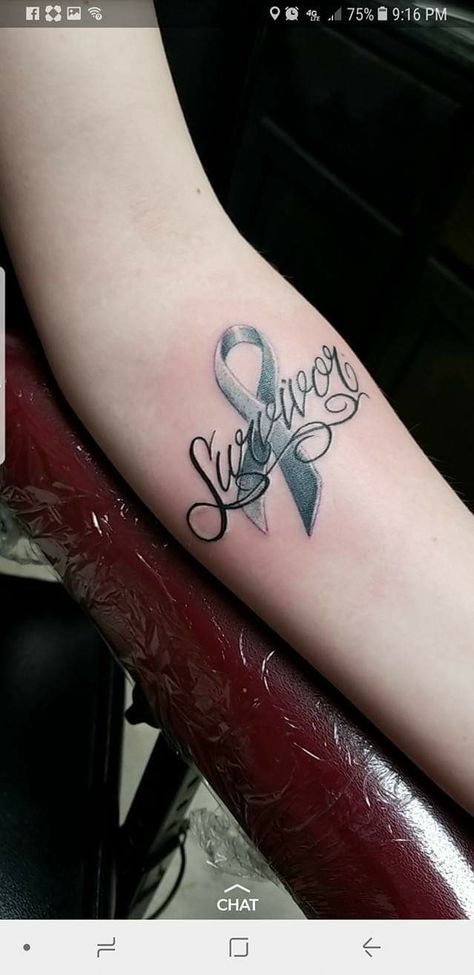 My Brain tumor awareness tattoo... And I love it!!! Neuroendocrine Tumor Tattoo, Brain Tumour Quotes, Tbi Tattoo Ideas, Tumor Tattoo, Chemo Port Scar Tattoo, Lymphoma Tattoo, Buffalo Tattoo, Tattoo Healing, Survivor Tattoo