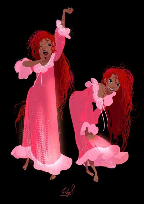 Ariel nightgown😍💖✨🐬 Movies Fanart, Glitter Tears, Book Scenes, Princess Vibes, Disney Kingdom, Disney Fanart, Disney Artwork, Arte Disney, Sketch Ideas