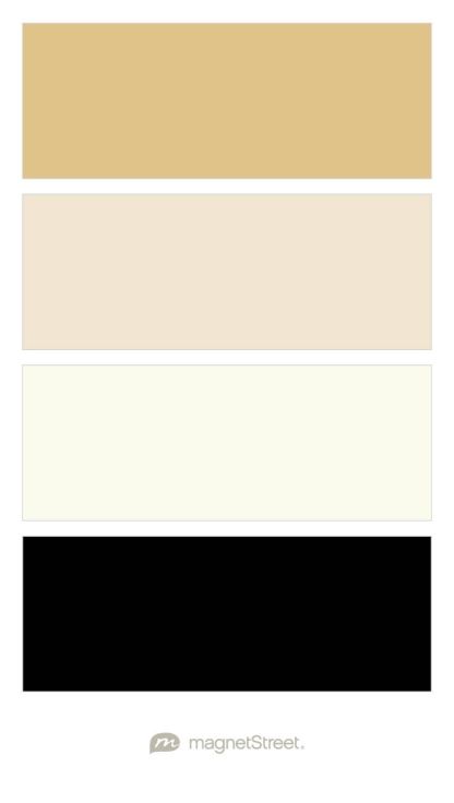 Gold, Champagne, Ivory, and Black Wedding Color Palette - custom color palette created at MagnetStreet.com Sage Wedding Colors, Navy Wedding Colors, Navy Color Scheme, Custom Refrigerator, Purple Color Schemes, Sage Wedding, Wedding Color Palette, Navy Wedding, Colors Brown