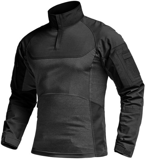 PRICES MAY VARY. CQR Men's 1/4 Zip Combat Shirt Series inspired by traditional duty uniform for modern-day tactical use. [Materials] Specially processed fabric provides excellent durability in extremely harsh environments, and it resists water, dust, and other substances. [Knit Mesh Fabric] Mesh panel has greatly stretchable and helps breathability through 2-way ventilation. [Half Neck Design] Duratex lined collar is designed for abrasion prevention. [Tactical Layout] 2 large side cargo pockets, Tactical Gear Fashion Men, Elbow Pad, Tactical Uniforms, 2024 Clothes, Mens 1/4 Zip, Dress Code Casual, Tactical Shirt, Men's Uniforms, Combat Shirt