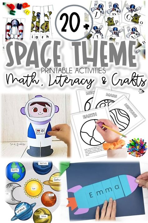 30+ Space Activities for Preschoolers: Exploring the Universe Space Theme Printables, Preschool Space Theme, Space Activities For Preschoolers, Space Vocabulary, Space Words, Love Of Learning, Space Books, Space Activities, Dramatic Play Centers