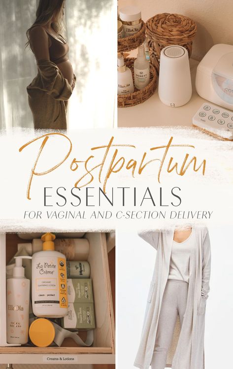 Post Partum Must Have List, Postpartum Essentials C Section, Natural Postpartum Essentials, C Section Post Partum Essentials, Postpartum Bedside, Padsicles Postpartum, Post Partum Care, Postpartum Needs, Postpartum Essentials For Mom