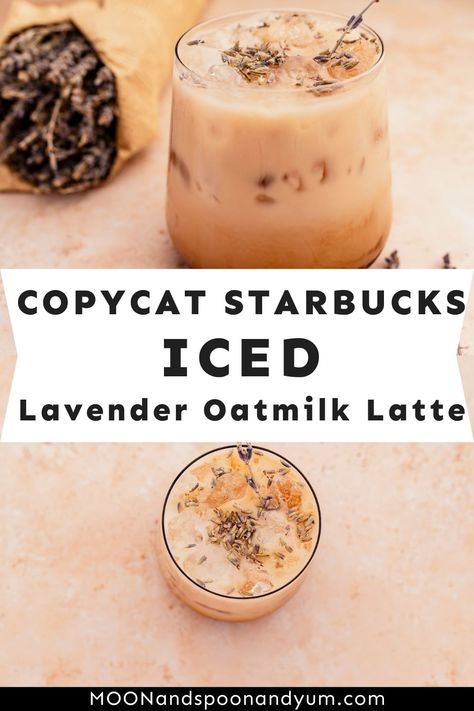 Create your own Starbucks Copycat Iced Lavender Oatmilk Latte at home with our simple, refreshing, and delicious recipe. Oatmilk Latte Recipe, Lavender Latte Recipe, Almond Milk Drinks, Oatmilk Latte, Lavender Drink, Easy Drinks To Make, Homemade Latte, Best Starbucks Drinks, Lavender Latte